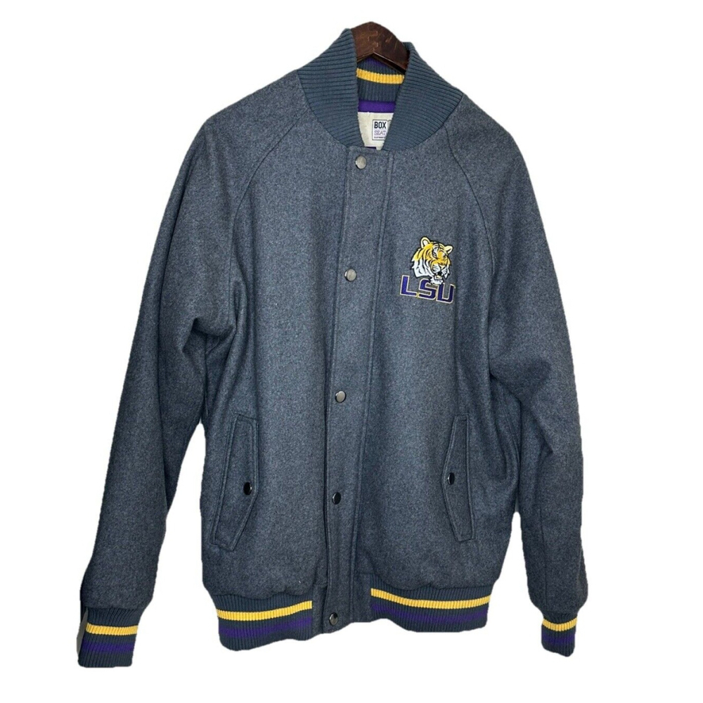 Vintage LSU Louisiana State University Varsity Jacket Men’s‎ Large Wool Gray